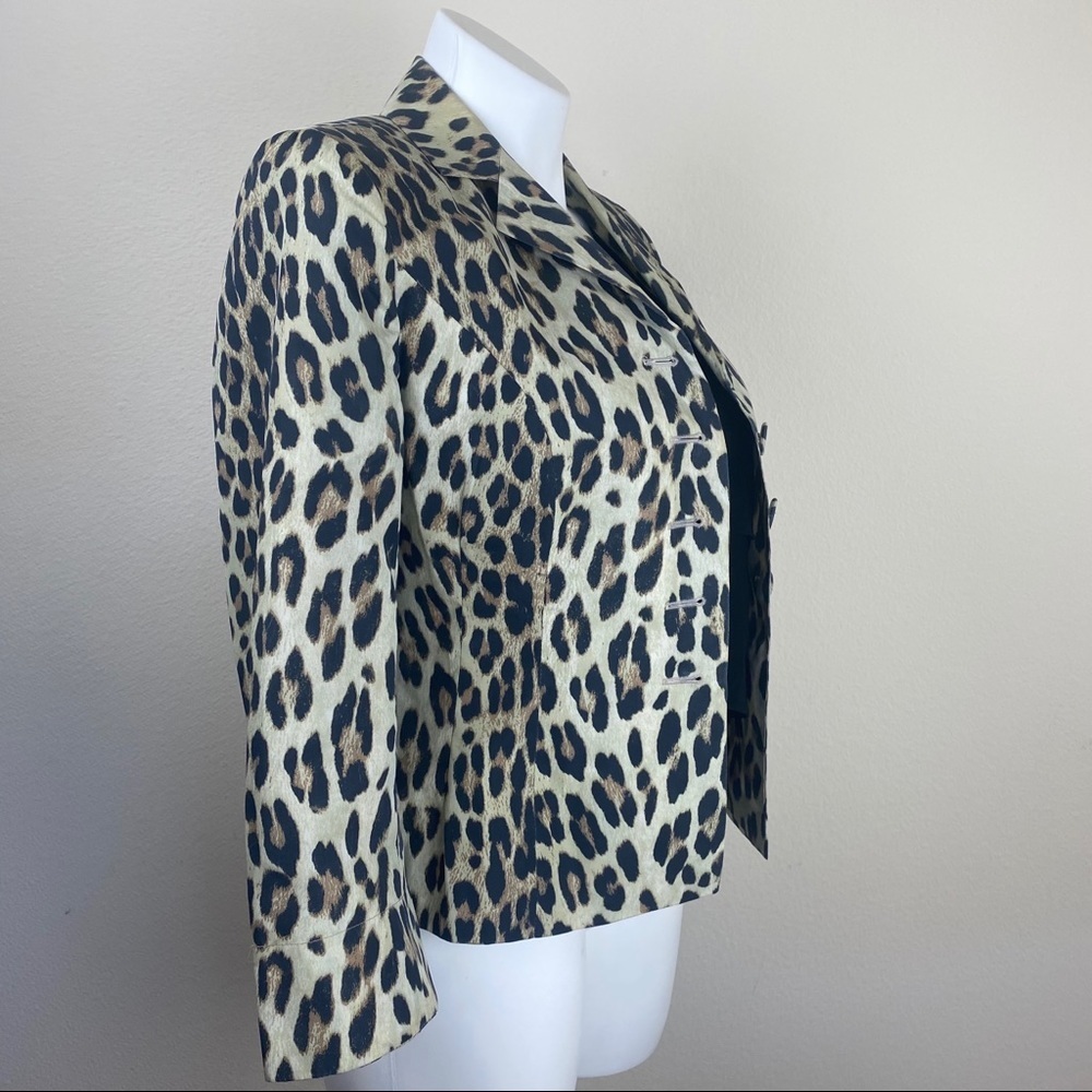 CHARLES GRAY LONDON LEOPARD PRINT BLAZER MEDIUM - Picture 3 of 7